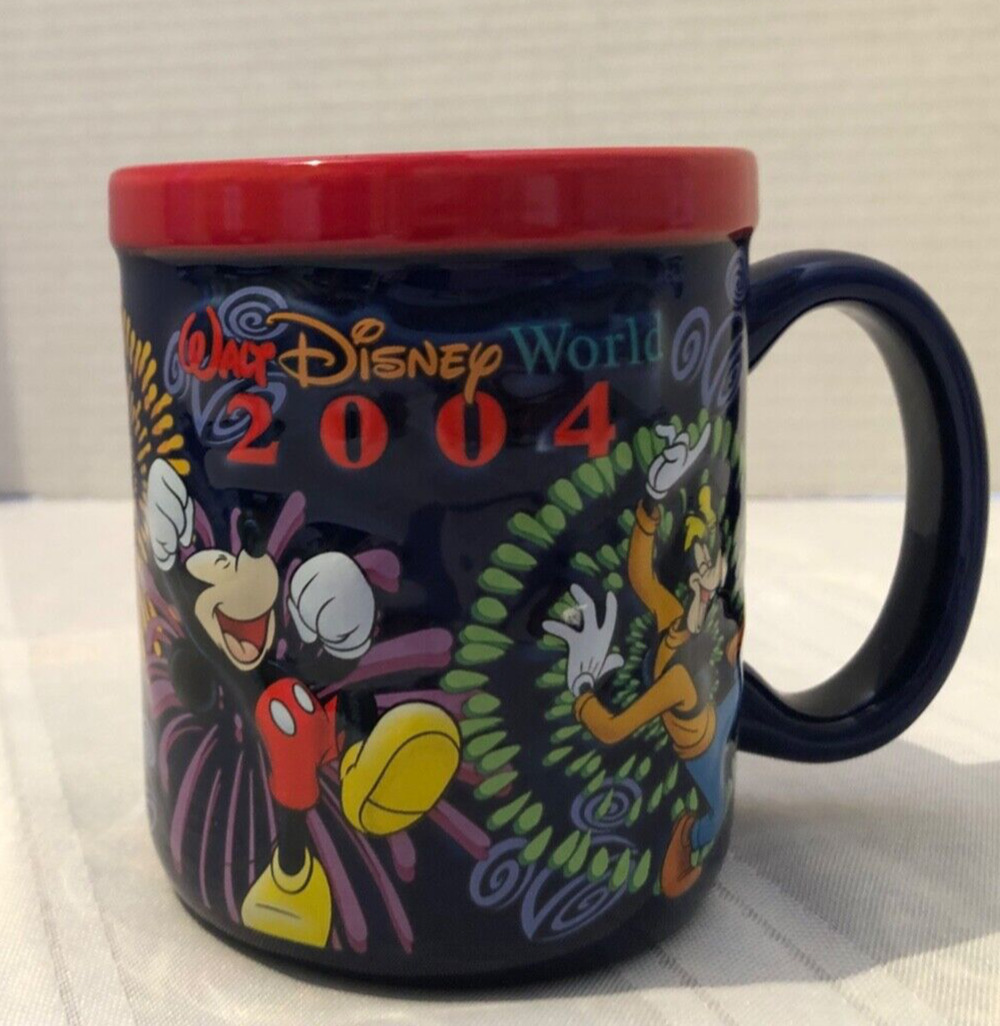 Walt Disney World 2004 3D Mickey Goofy Donald Pluto Coffee Mug